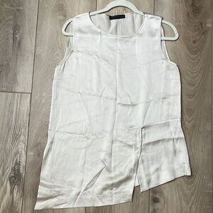 Fabiana Filippi Silk Sleeveless Top Champagne Size Small